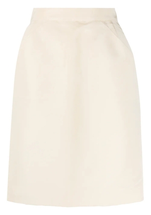 CHANEL Pre-Owned 1990s high-waisted straight skirt - Neutrals