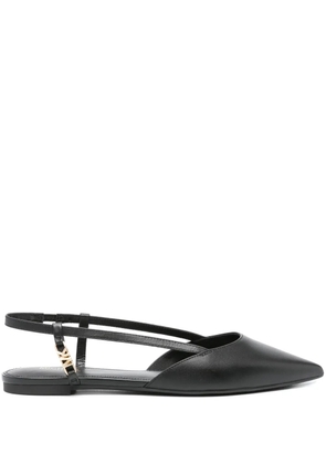 Michael Michael Kors logo-plaque leather pumps - Black