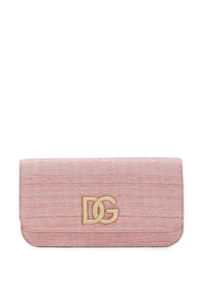 Dolce & Gabbana 3.5 logo-plaque clutch bag - Pink