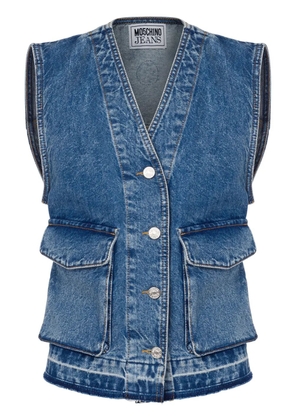 MOSCHINO JEANS cargo denim vest - Blue