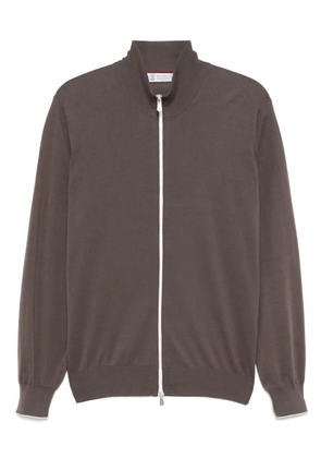 Brunello Cucinelli zip-up sweatshirt - Brown