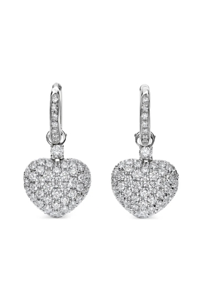 LEO PIZZO 18K white gold Amore diamond earrings - Silver
