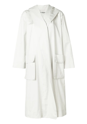 Issey Miyake Pre-Owned Hooded trench coat - White