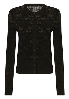 Dolce & Gabbana DG-logo jacquard cardigan - Black