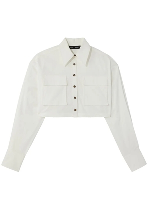 Proenza Schouler poplin cropped shirt - White