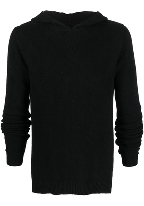 Rick Owens wool-cashmere hooded jumper - Black