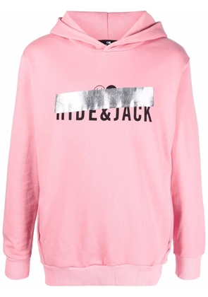 Hide&Jack logo-print pullover hoodie - Pink