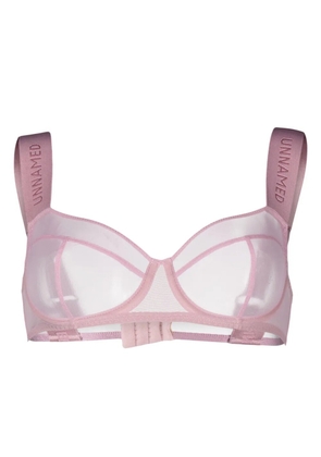Zhilyova logo-strap balconette bra - Pink
