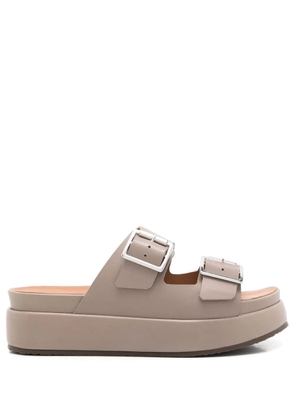Sarah Chofakian Monte Carlo 45mm platform sandals - Neutrals