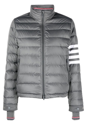 Thom Browne 4-Bar Stripe-intarsia funnel-neck ski jacket - Grey
