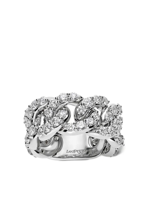 LEO PIZZO 18K white gold Groumette diamond ring - Silver