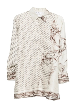 Max Mara printed silk twill shirt - Neutrals