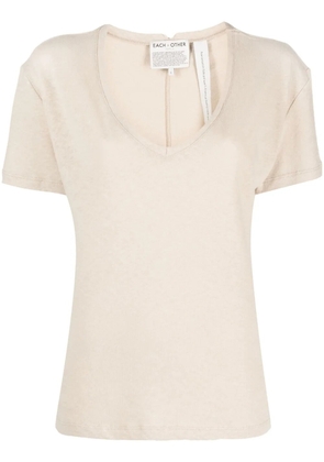 Each X Other V-neck mélange T-shirt - Neutrals