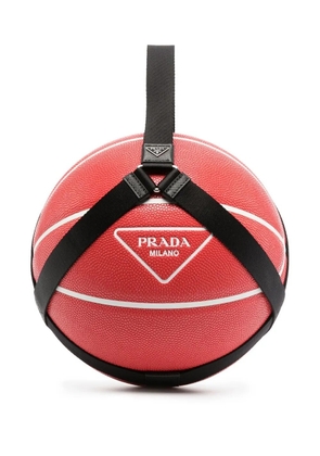Prada logo-print basketball - Red