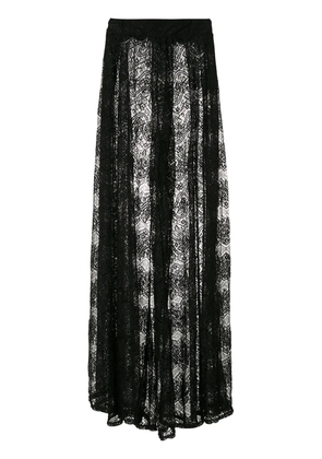 Amir Slama wide-leg lace trousers - Black
