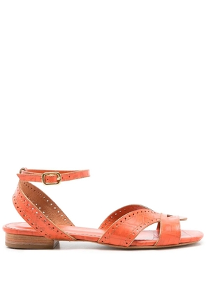 Sarah Chofakian Chemisier open-toe flat sandals - Orange