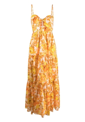 ZIMMERMANN floral-print cotton maxi dress - Orange