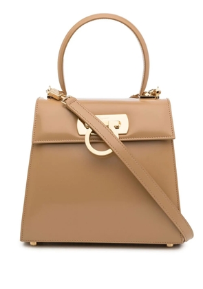 Ferragamo small Iconic top handle bag - Brown