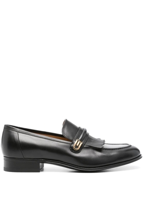 Gucci fringe-detail leather loafers - Black