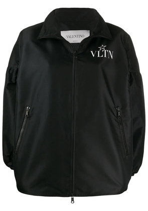 Valentino Garavani logo print bomber jacket - Black