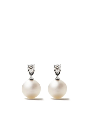 TASAKI 18kt white gold Akoya pearl and diamond earrings - Silver