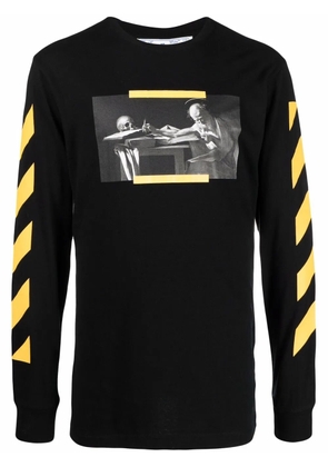 Off-White Caravaggio print long-sleeve T-shirt - Black