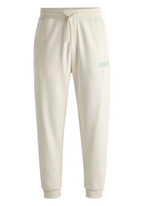 HUGO logo-print cotton track pants - Neutrals