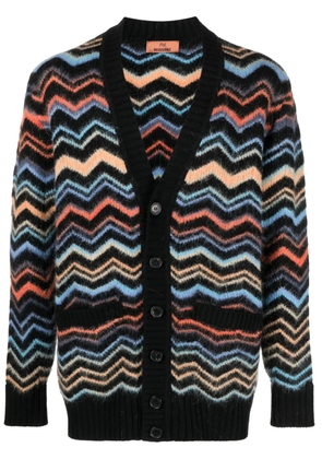 Missoni zigzag-woven ribbed cardigan - Black