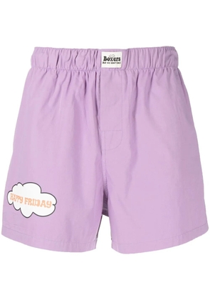 Natasha Zinko Happy Friday boxer shorts - Purple