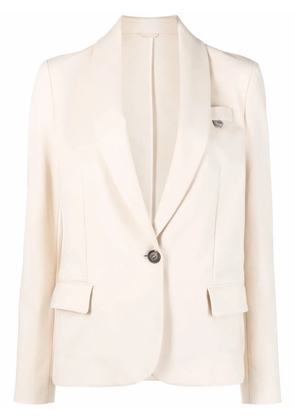Brunello Cucinelli single-breasted blazer - Neutrals