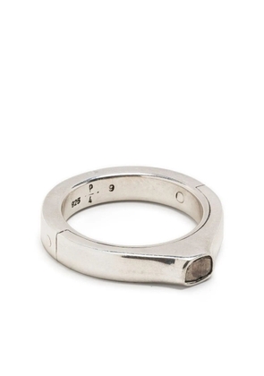 Parts of Four Sistema Terrestrial Surfaced diamond ring - Silver