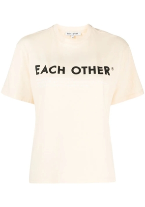 Each X Other logo-print cotton T-shirt - Yellow