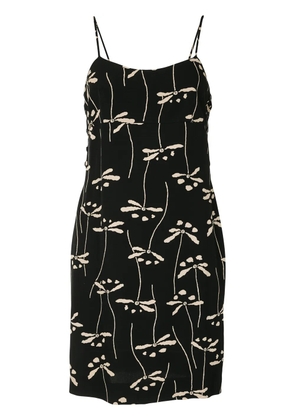 CHANEL Pre-Owned 1998 dragon fly print dress - Black