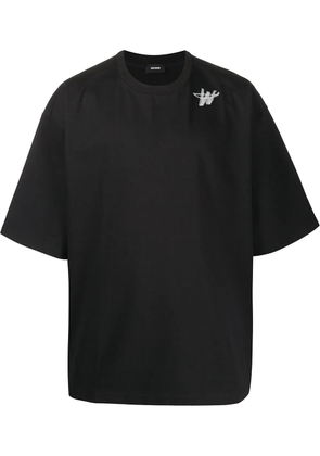 We11done logo-print oversized T-shirt - Black