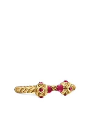 David Yurman 18kt yellow gold Renaissance ruby ring (2.3mm)