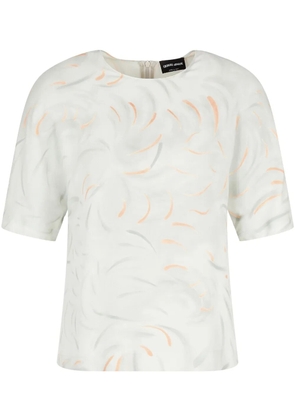 Giorgio Armani mulberry-silk T-shirt - Grey