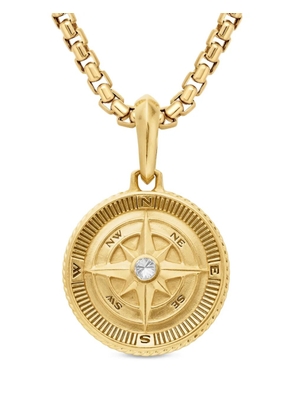 David Yurman 18kt yellow gold Maritime Compass diamond amulet (29.5mm)