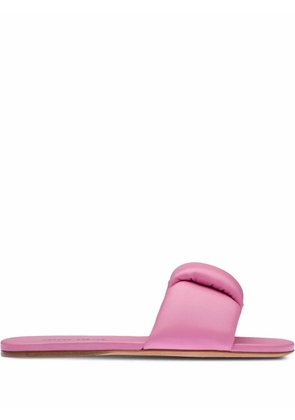 Miu Miu padded leather slides - Pink