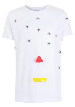 Amir Slama appliqué-detail cotton T-Shirt - White