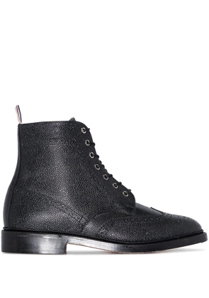 Thom Browne wingtip brogue boots - Black