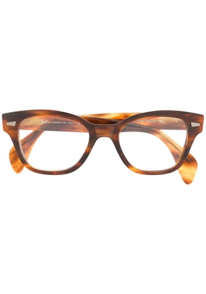 Ray-Ban square frame tortoise-shell glasses - Brown