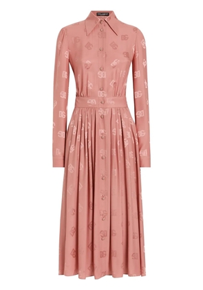 Dolce & Gabbana DNA monogram-jacquard midi dress - Pink