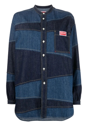 Kenzo Paris patchwork denim shirt - Blue