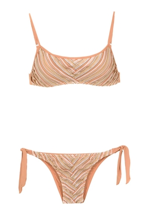 Amir Slama printed bikini top - Neutrals