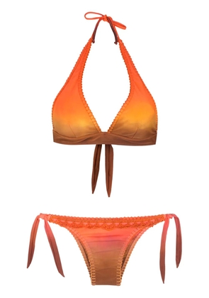 Amir Slama embroidery Tie Dye bikini set - Multicolour