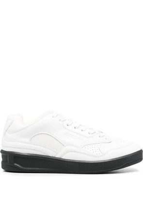 Jil Sander panelled low-top leather sneakers - White