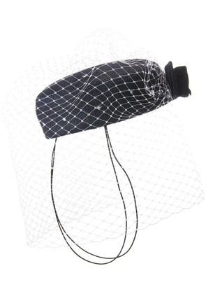 Maison Michel mini Telma denim pillbox hat - Blue