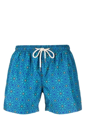 PENINSULA SWIMWEAR geometric-print swim shorts - Blue