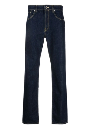 Kenzo logo-patch straight-leg jeans - Blue