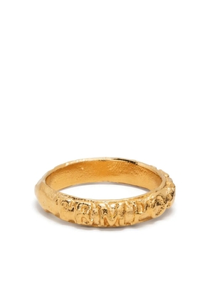Alighieri Tempo hammered-effect band ring - Gold